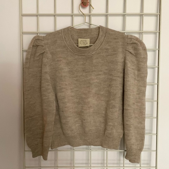 Loeffler Randal puff shoulder sleeve sweater - Picture 1 of 4